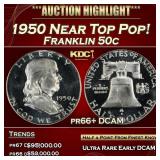 1950 Proof Franklin Half Dollar Near Top Pop! 50c