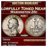 1942 Proof Washington Quarter Colorfully Toned Nea