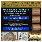 MARSHALL FIELDS 10 Coin Circ Morgan $1 Roll Rare B