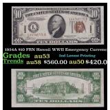 1934A $10 FRN Hawaii WWII Emergency Currency Grade