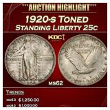 1920-s Standing Liberty Quarter Toned 25c ms62 USC