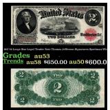 1917 $2 Large Size Legal Tender Note Thomas Jeffer