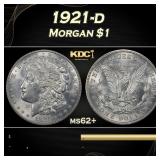 1921-d Morgan Dollar $1 Grades ms62+
