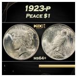 1923-p Peace Dollar $1 Grades ms64+