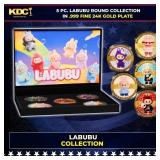 5 Coin Labubu Gold Plated Round Collection In Cust
