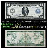 1914 $100 Large Size Blue Seal FRN New York, NY Gr
