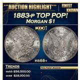 1883-p Morgan Dollar TOP POP! $1 ms68+ SEGS