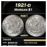 1921-d Morgan Dollar $1 Grades ms64+