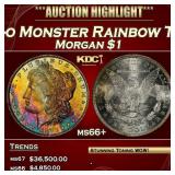 1882-o Morgan Dollar Monster Rainbow Toned $1 ms66