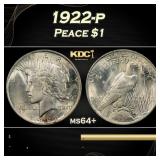 1922-p Peace Dollar $1 Grades ms64+