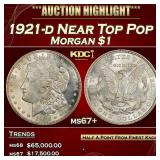 1921-d Morgan Dollar Near Top Pop $1 ms67+ SEGS