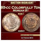 1885-cc Morgan Dollar Colorfully Toned $1 ms64+ SE