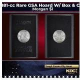 1881-cc Morgan Dollar Rare GSA Hoard W/ Box & COA
