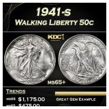 1941-s Walking Liberty Half Dollar 50c Grades ms65