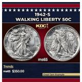 1942-s Walking Liberty Half Dollar 50c Grades ms65