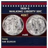 1939-s Walking Liberty Half Dollar 50c ms66 SEGS
