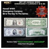 Set of 1934/1935 Hawaii WWII Emergency Currency $1