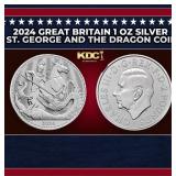 2024 Great Britain 1 oz Silver St. George and the
