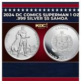 2024 DC Comics Superman 1 oz .999 Silver $5 Samoa