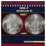 1896-p Morgan Dollar $1 Grades ms64+