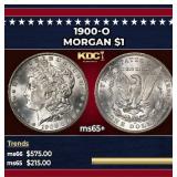 1900-o Morgan Dollar $1 Grades ms65+