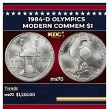 1984-d Olympics Modern Commem Dollar $1 ms70 SEGS