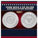 John Wick 2 oz Silver Adjudicator Round Round