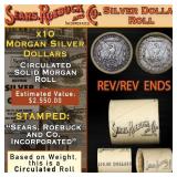 SEARS Morgan Circulated 10 Coin Silver Dollar $1 R