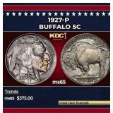 1927-p Buffalo Nickel 5c Grades ms65