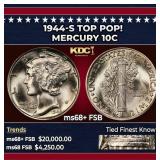 1944-s Mercury Dime TOP POP! 10c ms68+ FSB SEGS