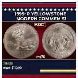 1999-P Yellowstone Modern Commem Dollar $1 ms70 SE