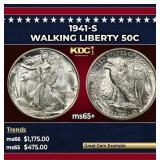 1941-s Walking Liberty Half Dollar 50c Grades ms65