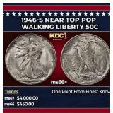 1946-s Walking Liberty Half Dollar Near Top Pop 50