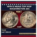 1979-d Washington Quarter Near Top Pop 25c ms67 SE