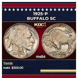 1925-p Buffalo Nickel 5c Grades ms64