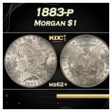 1883-p Morgan Dollar $1 Grades ms62+