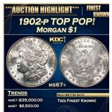 1902-p Morgan Dollar TOP POP! $1 ms67+ SEGS