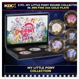 5 Coin My Little Pony Gold Plated Round Collection