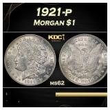 1921-p Morgan Dollar $1 Grades ms62