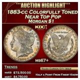 1883-cc Morgan Dollar Colorfully Toned Near Top Po