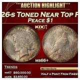 1926-s Peace Dollar Toned Near Top Pop $1 ms66+ SE