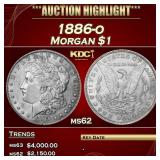 1886-o Morgan Dollar $1 ms62 USCG