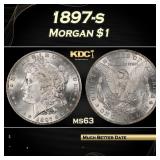1897-s Morgan Dollar $1 Grades ms63