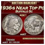 1936-s Buffalo Nickel Near Top Pop 5c ms67 SEGS