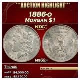 1886-o Morgan Dollar $1 ms62+ USCG