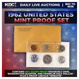 1962 United States Mint Silver Proof Set In Origin