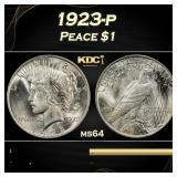 1923-p Peace Dollar $1 Grades ms64