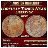 1912 Liberty Nickel Colorfully Toned Near Top Pop