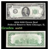 1934 $100 Green Seal Federal Reserve Note Chicago,