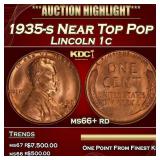 1935-s Lincoln Cent Near Top Pop 1c ms66+ rd SEGS